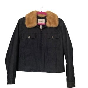 Telluride Denim Jacket with Faux Fur Collar